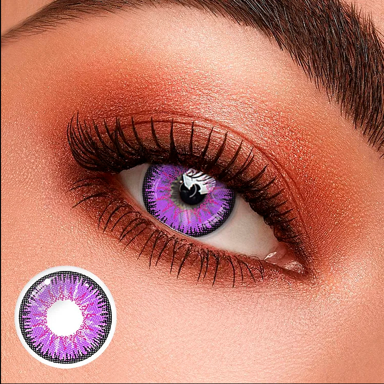 Lentes de contacto cosmeticos color morado